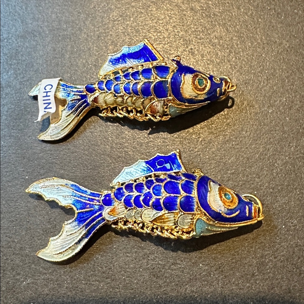 Vintage Enamel Koi Fish - Pick One - Picture 4 of 8